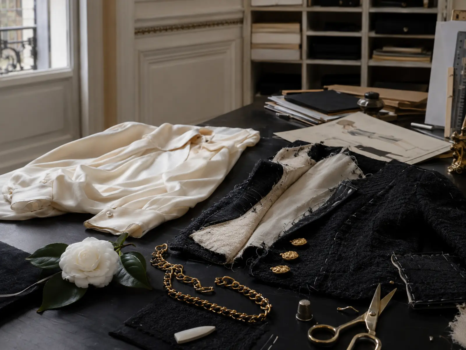 Étude de matières et détails de couture associés à l’histoire de Chanel