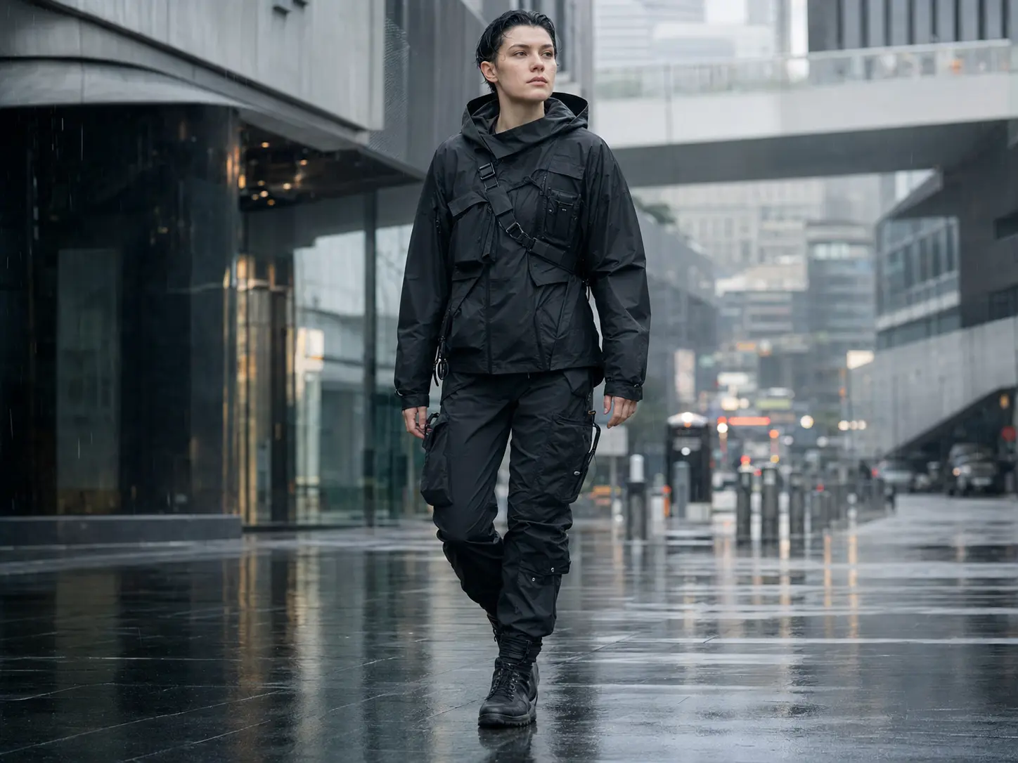 Silhouette représentative du Style techwear